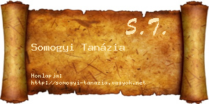 Somogyi Tanázia névjegykártya