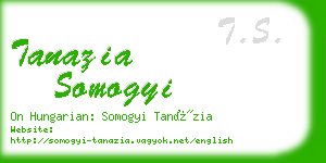 tanazia somogyi business card
